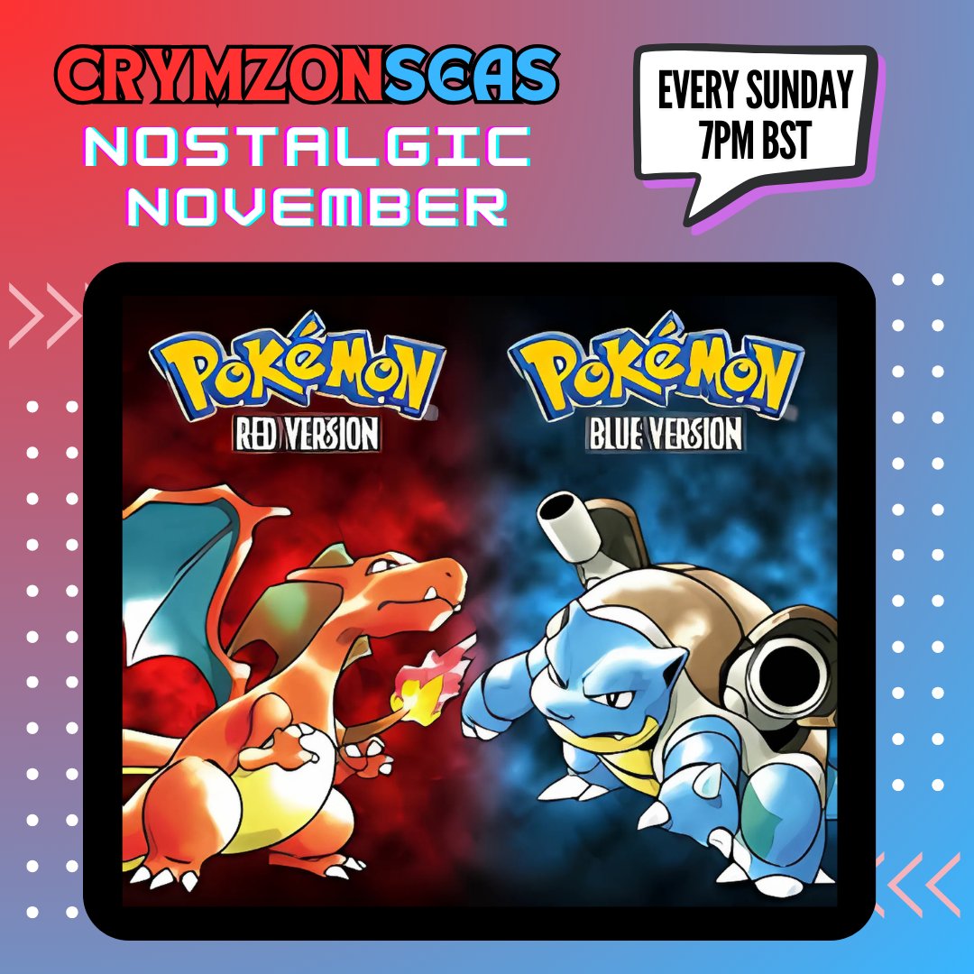 IAmSeas_'s tweet photo. To kickstart our Nostalgic November. We take it all the way back to Gen 1. Pokemon Red and Blue Version. https://t.co/XT2id4PaIV
#NostalgicNovember #pokemon #ThrowbackGaming #RetroGames #GamingCommunity #TwitchStreamers #DualStream #BlastFromThePast #ClassicGames https://t.co/pHplpq9S9Z