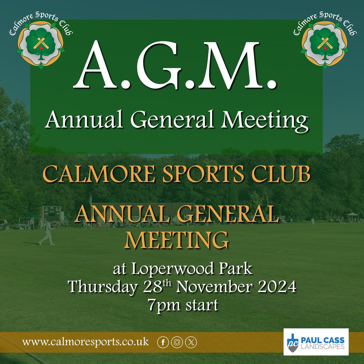 Calmore Sports Club (@calmore_sports) on Twitter photo ๐๐๐๐๐๐๐ ๐๐๐๐๐๐ ๐๐๐๐ ๐๐๐ ๐๐๐๐๐
๐๐๐๐๐๐๐
๐ง๐ต๐๐ฟ๐๐ฑ๐ฎ๐ ๐ฎ๐ด๐๐ต ๐ก๐ผ๐๐ฒ๐บ๐ฏ๐ฒ๐ฟ ๐ฎ๐ฌ๐ฎ๐ฐ - ๐ณ๐ฝ๐บ
The club Annual General Meeting will take place at Loperwood Park on Thursday 28th November 2024.
calmoresports.co.uk/calmore-agm-28โฆ
#FTM ๐ ๐๐๐๐๐๐๐ ๐๐๐๐๐๐ ๐๐๐๐ ๐๐๐ ๐๐๐๐๐
๐๐๐๐๐๐๐
๐ง๐ต๐๐ฟ๐๐ฑ๐ฎ๐ ๐ฎ๐ด๐๐ต ๐ก๐ผ๐๐ฒ๐บ๐ฏ๐ฒ๐ฟ ๐ฎ๐ฌ๐ฎ๐ฐ - ๐ณ๐ฝ๐บ
The club Annual General Meeting will take place at Loperwood Park on Thursday 28th November 2024.
calmoresports.co.uk/calmore-agm-28โฆ
#FTM ๐
