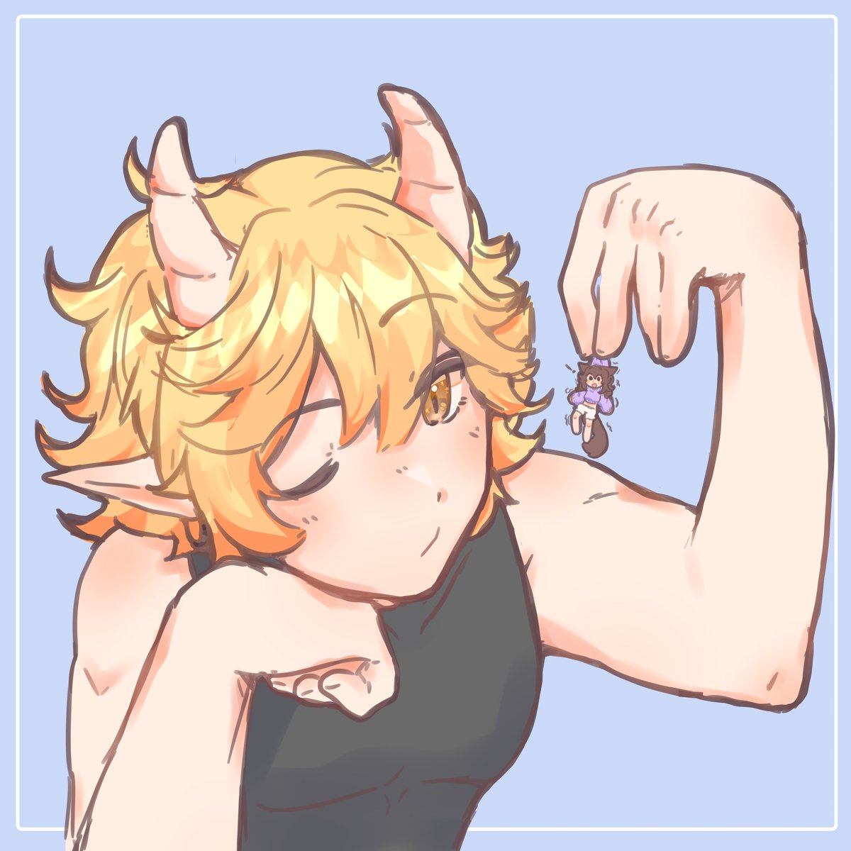 DubsWb's tweet photo. A COMM I GOT FROM THE CUTIEPIE @Lucyloveyou7 

Tysm for drawing both our characters together! It turned out super cute and I'm in LOVE with the coloring here :] https://t.co/KiYBWNtggp
