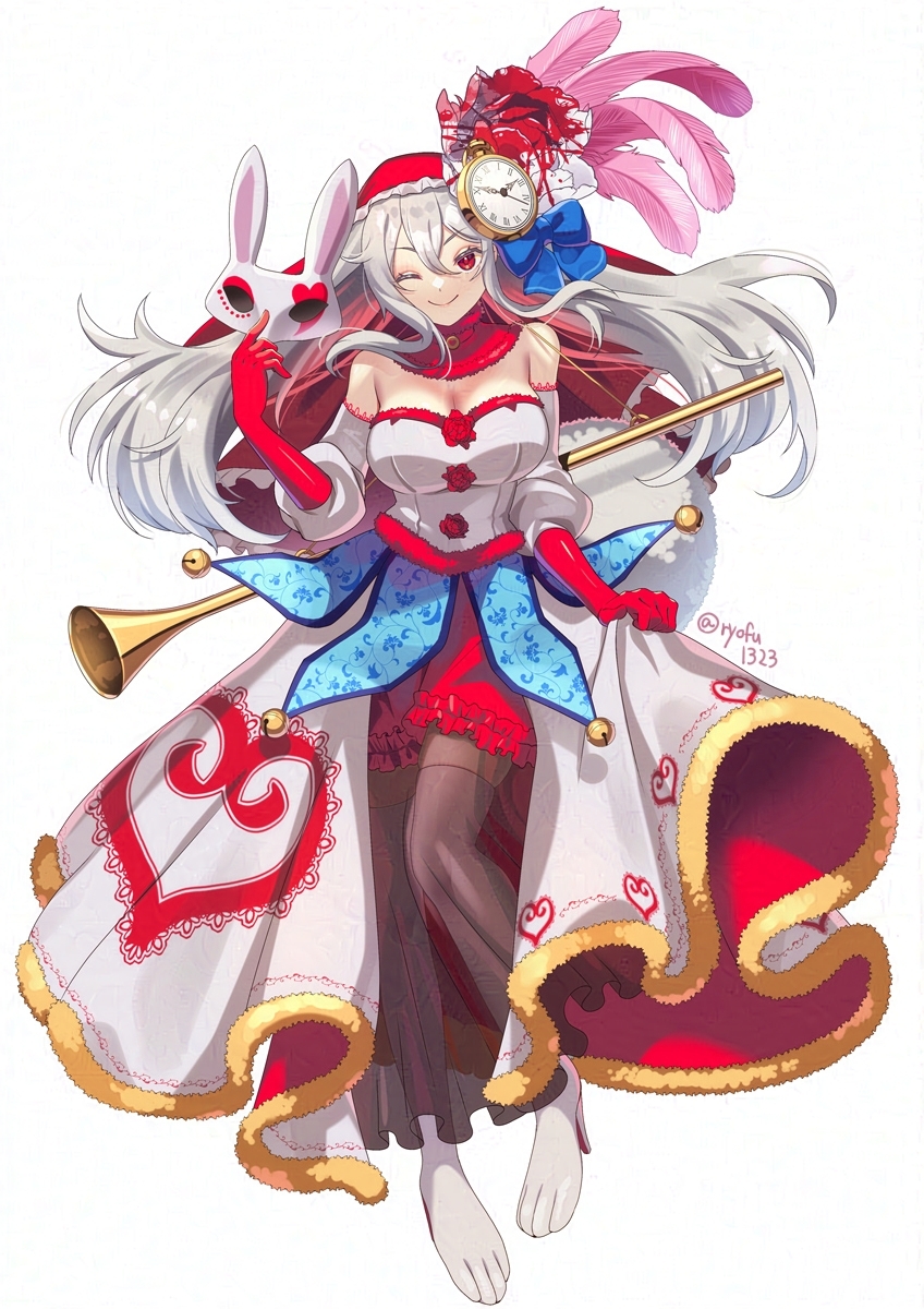 「白うさぎ×ヴェネツィアカーニバル#OC 」|りょふ彦@絵仕事募集中のイラスト