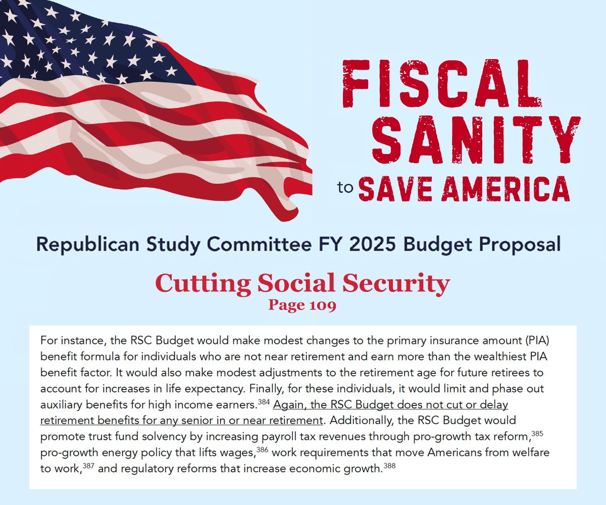 Donald Trump and Republicans plan to cut Social Security and Medicare. It's in Project 2025 and in their budget.

This will increase poverty, homelessness and hunger, reduce access to healthcare and increase medical bills — all to pay for more tax cuts for the mega-rich.

Vote.