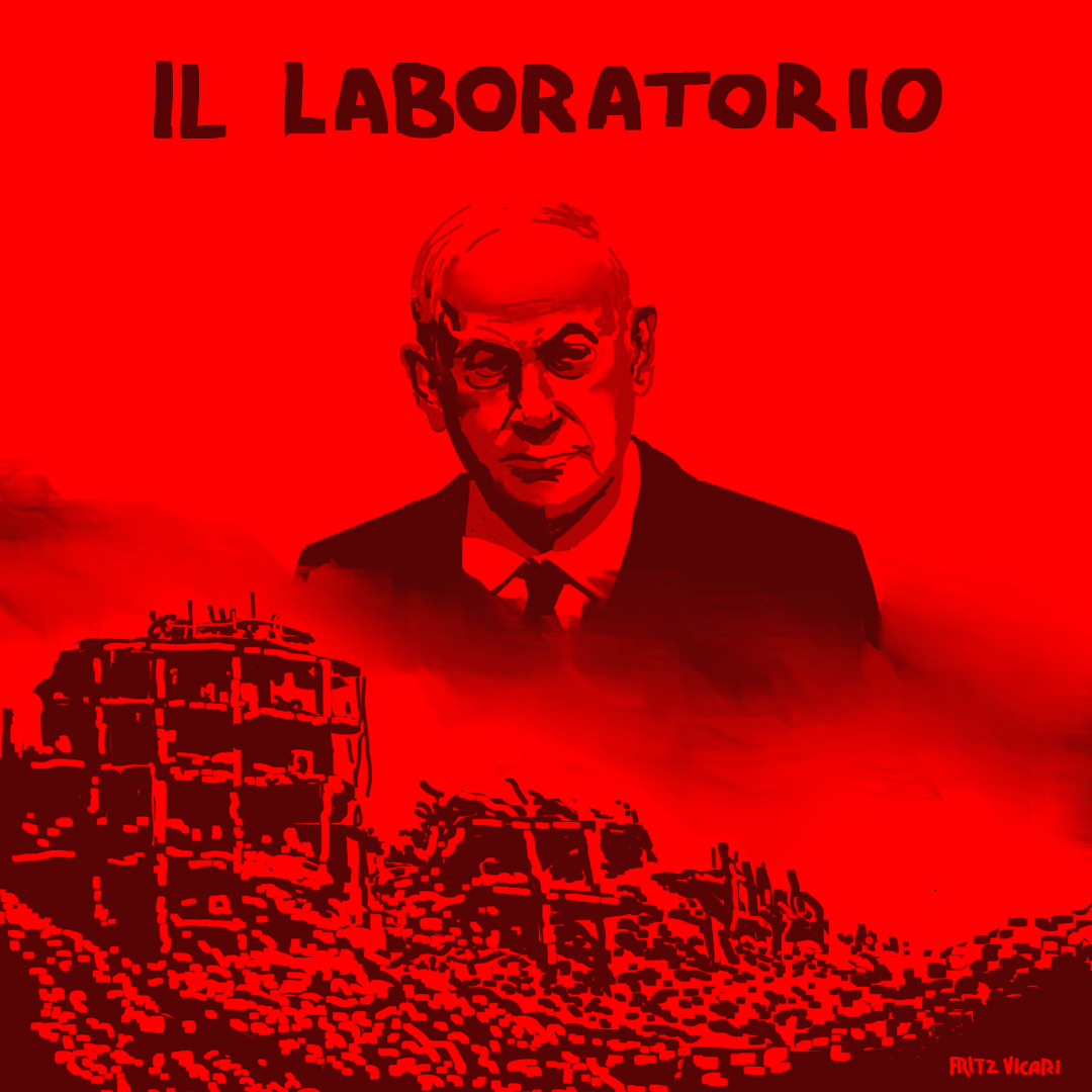 reportrai3's tweet photo. #Report ricostruisce come Israele si sia trasformato nel laboratorio politico dell'estrema destra internazionale. Ne parliamo questa sera alle 20.30 su #Rai3. ✏Illustrazione di @fritz_vicari https://t.co/k0Qa4Plojy