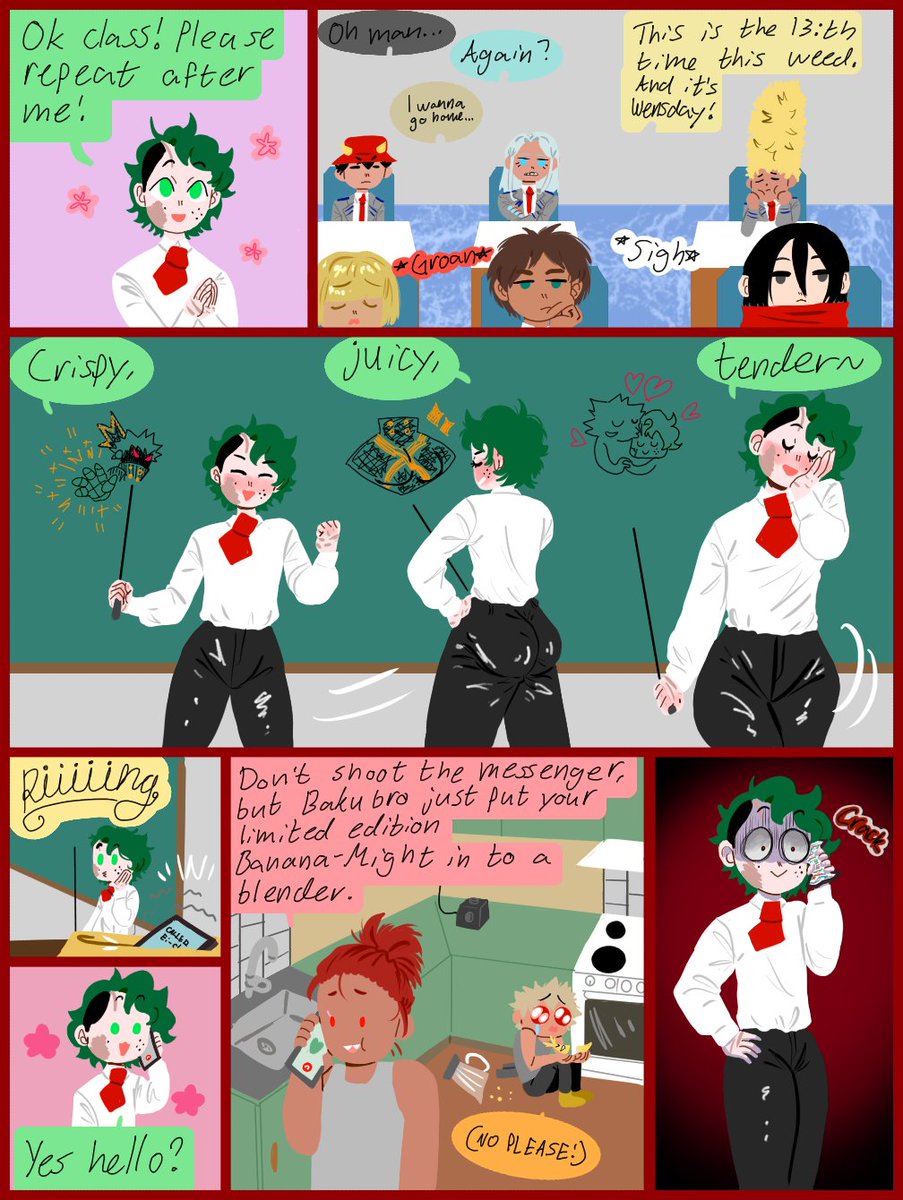 Jejja20's tweet photo. Crispy, juicy, tender~

Hehe, teacher deku https://t.co/JCOftSeGcz