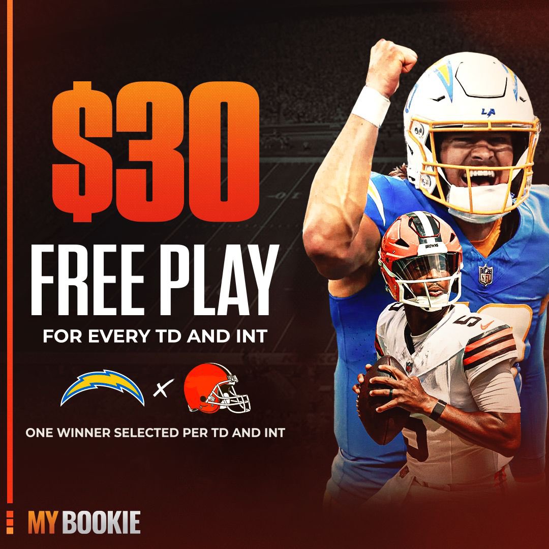MyBookie's tweet photo. JAMEIS FREE PLAY INCOMING!

Every TD and INT in LA v CLE we will award a $30 free play to a MyBookie user!

How to enter ⤵️
-LIKE + RT this post
-Must be following @MyBookie 
-Reply with your best Jameis Winston gif https://t.co/2OVfvdPTCm