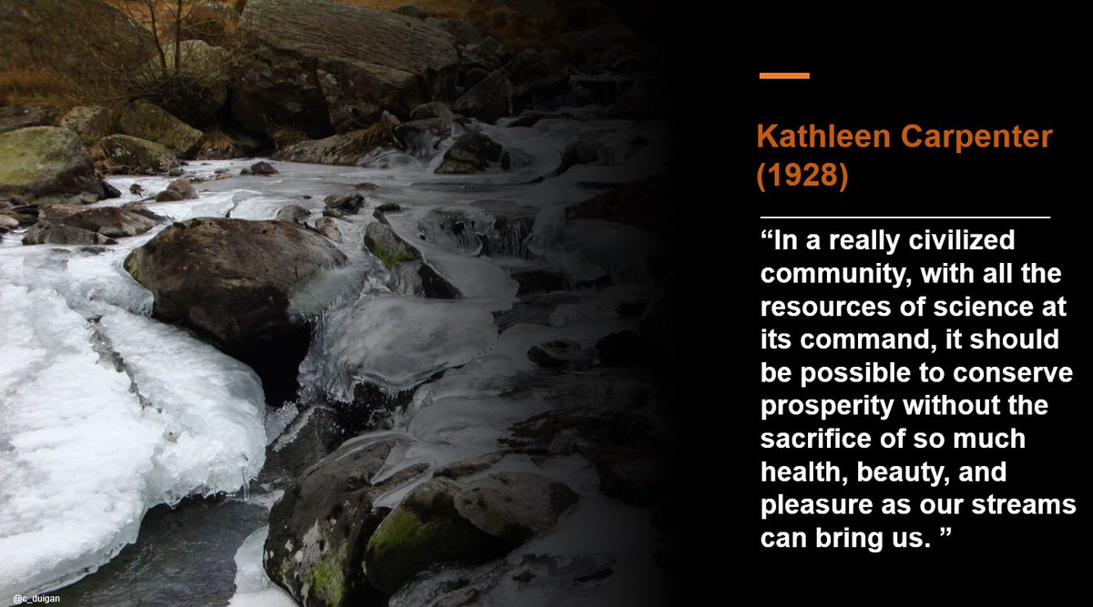 Arguably Dr. Kathleen Carpenter @aberuni was our first freshwater conservationist in #Wales and an absolute champion for the use of science in environmental management #floodthestreets #MARCHFORCLEANWATER #pollution #metalmines
Read about her here: 
thebiologist.rsb.org.uk/biologist-feat…