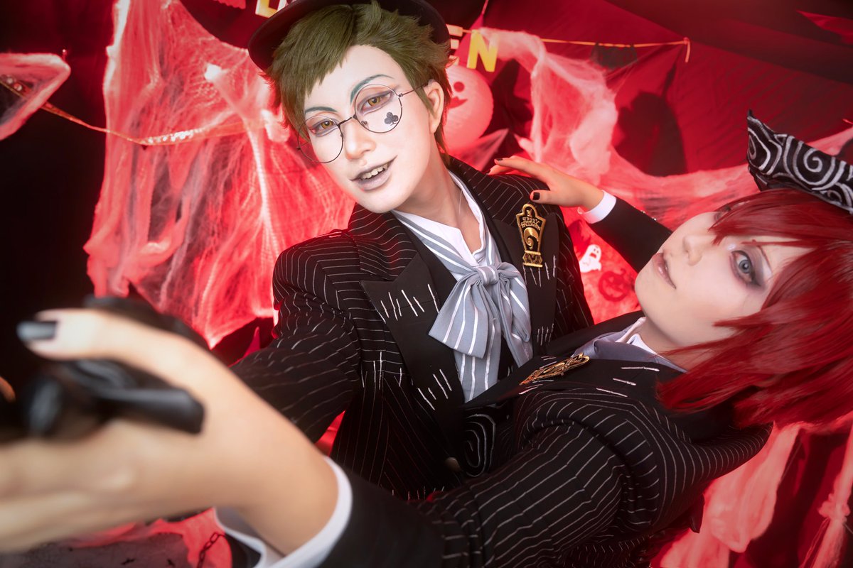 This is Holloween

#Dハロ仮装 
#ツイステDハロ
#Dハロ仮装2024

#TreyClover #Trey #twistedwonderland  #cosplay #twstコスプレ #twstファンアート #トレイ #トレイクローバー #riddle  #リドル #heartslabyul