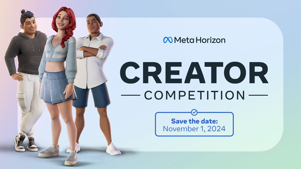 AndyFidel_'s tweet photo. 😍👇 Meta Horizon Creator Competition: Short Loop Mobile Worlds https://t.co/eY5bVoZRc1 via @Meta 

#HorizonWorlds #MHCP https://t.co/qmCN1fmIKR
