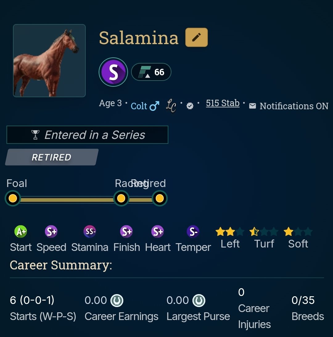 Took a flyer on a 3yr old for 100 derby...def not disappointed with this LTS reveal...any last minute breeds this is in at the min
<a href="/photofinishgame/">Photo Finish™ LIVE 🐎 Virtual Horse Racing</a> #photofinish #stud