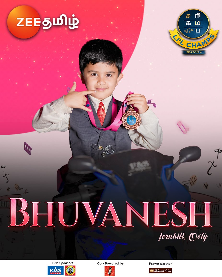 ZeeTamil's tweet photo. Bhuvanesh from Ooty 🔥
Saregamapa Li'l Champs Season4 | Sat & Sun 7.00 pm.
#SaregamapaLilChampS4 #SaregamapaS4 #SaregamapaTamil #Bhuvanesh #ZeeTamil https://t.co/33SQMvlWBj