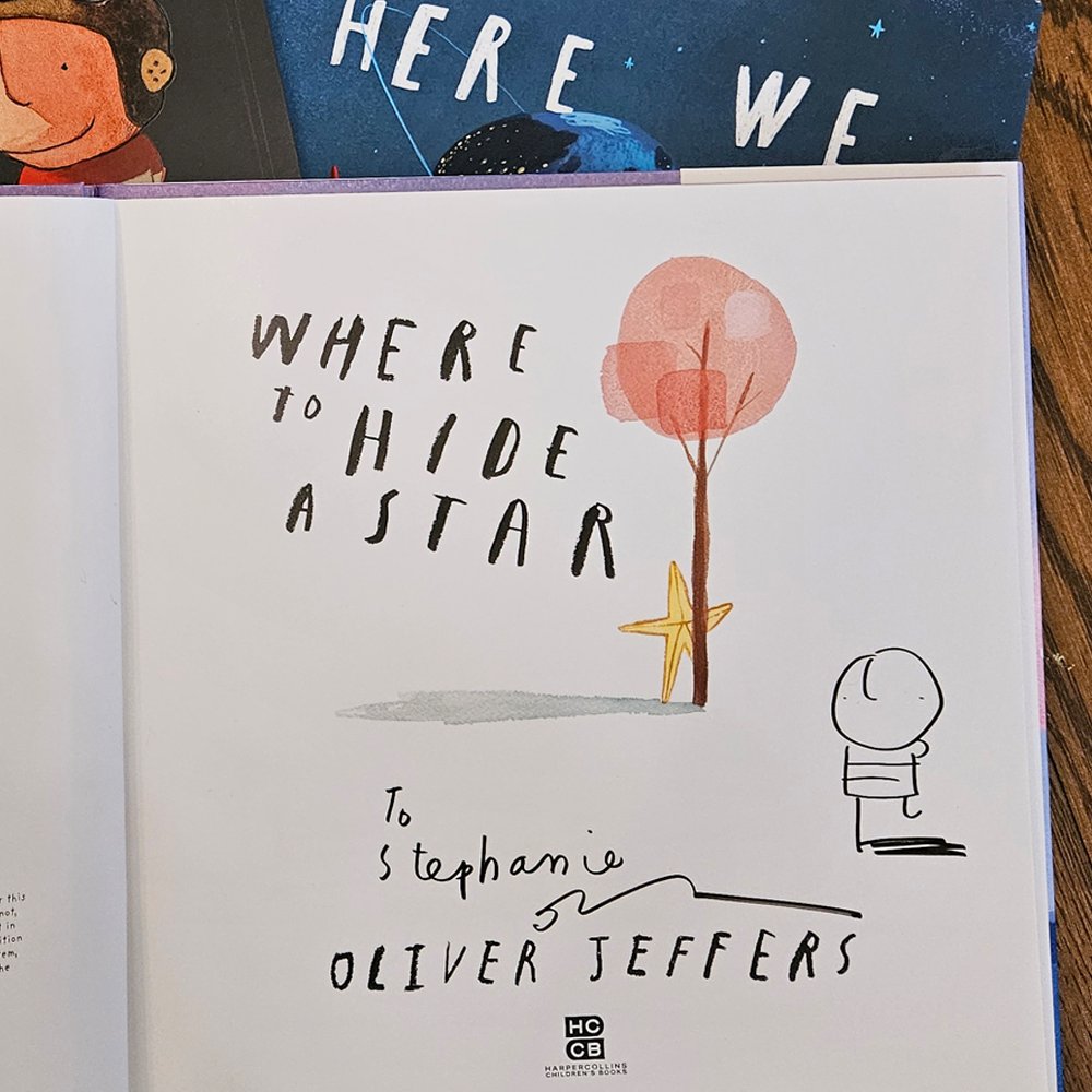 Yesterday, I learned where to hide (and find) a star ⭐
<a href="/mabelsfables/">Mabel's Fables</a> had crowds of <a href="/oliverjeffers/">Oliver Jeffers</a> enthusiasts snaking around the Leaside branch of <a href="/torontolibrary/">Toronto Public Library</a> and lots of lovely swag

<a href="/FitzWhits/">Fitzhenry&Whiteside</a> <a href="/kidsbookcentre/">The CCBC</a> <a href="/CANSCAIP/">CANSCAIP</a> <a href="/AuthorsBooking/">AuthorsBooking</a> <a href="/ONLibraryAssoc/">OLA</a>