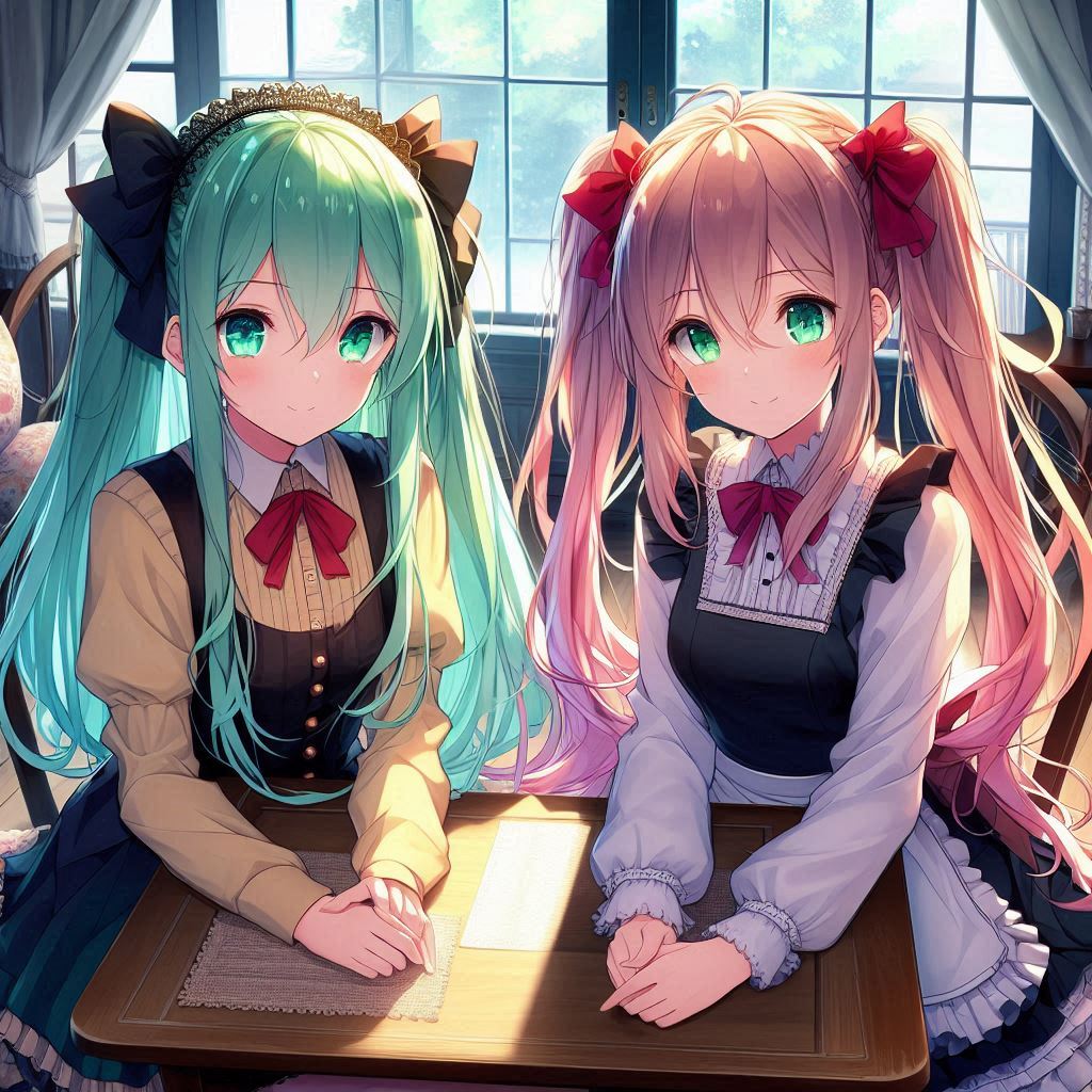 Rev_MMHKRL_Aika's tweet photo. #AI生成画像イラスト #アニメイラスト #オリキャラ #美少女イラスト
#双子姉妹 #ツインテール #ストレートヘア #ピンク髪 #緑髪 #非売品 #転売不可
#AIgeneratedImages #animeartist #illustration #animegirl #Kawaii
#DigitalArt #OriginalJapaneseAnimeticGirlsArtist #NotForSale #NotForResale https://t.co/w702pj1Z4n