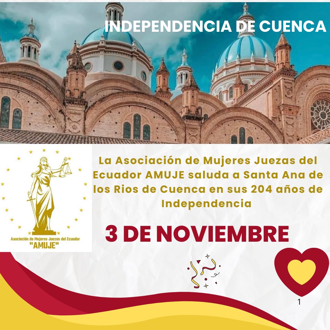 La <a href="/AMUJE_EC/">AMUJE</a>, rinde homenaje aquellas mujeres y hombres valientes que lucharon por la independencia. Loor a  Santa Ana de los Rios de Cuenca en sus 204 de Independencia. Viva Cuenca! <a href="/MunicipioCuenca/">Municipio Cuenca</a>, <a href="/czamoramatute/">Cristian Zamora M</a>