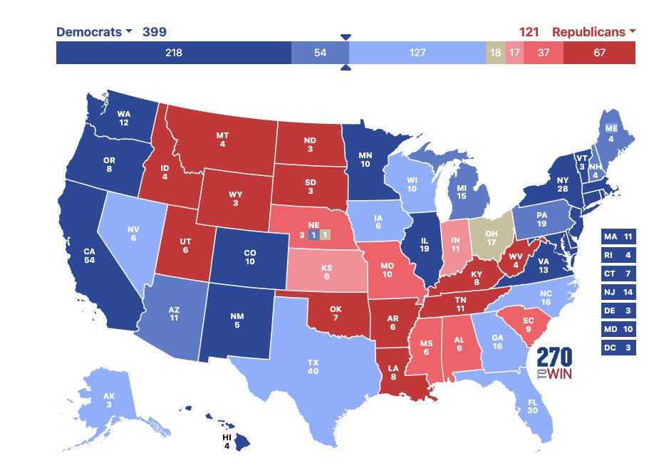 Marc_Kersten's tweet photo. @PpollingNumbers Assuming such a national swing this would be the electoral map https://t.co/UrmQ7I1aEC