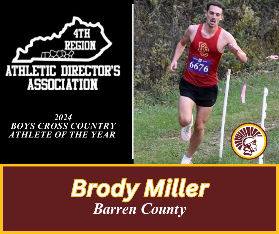 4th Region Athletic Directors Association (@4thregionads) on Twitter photo The <a href="/4thRegionADs/">4th Region Athletic Directors Association</a> selected Brody Miller of <a href="/BCSports/">BCHS Sports</a> as this years Boys Cross Country Athlete of the Year! Congrats Brody on a great year and good luck moving forward! The <a href="/4thRegionADs/">4th Region Athletic Directors Association</a> selected Brody Miller of <a href="/BCSports/">BCHS Sports</a> as this years Boys Cross Country Athlete of the Year! Congrats Brody on a great year and good luck moving forward!