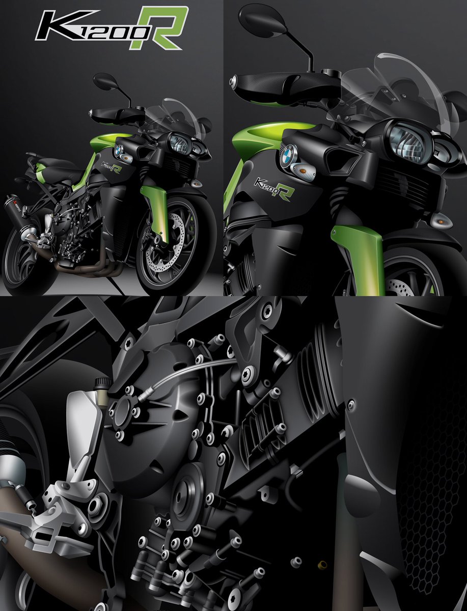jezdrawspicture's tweet photo. I’m fairly convinced that #BMW has a designer in a dungeon somewhere that is fed a steady supply of mind altering chemicals. Which is why we end up with beauties like an R90S, any flavour of HP2,the M1000 and of course the #K1200R https://t.co/LPVpLGVPuw