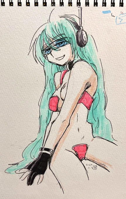 落書き さっきのビールラベルみたいなタイプのコスチュームはたまに描きたくなります 