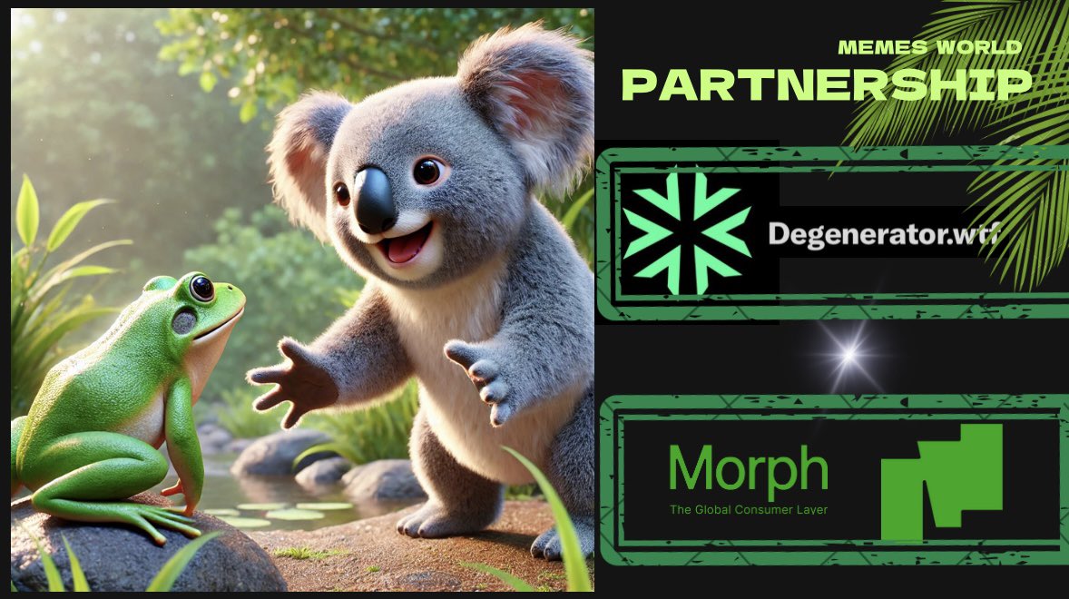 blanca7197's tweet image. ♻️ Вітаємо @degenerator_wtf з інтеграцією з @MorphL2!

Ми раді оголосити про наше партнерство з @degenerator_wtf, щоб забезпечити простий та чесний запуск мем-токенів на Morph!

#MorphL2 #Degenerator #MemeTokens
