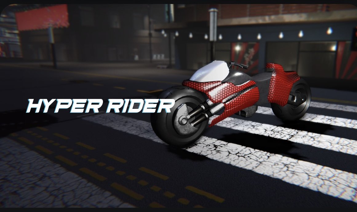 rabbits_Ark's tweet photo. #HYPERRIDER プラチナ✨🏆✨
フォロワーさんのポスで興味がわいて遊んでみました👍🏻

世紀末感が漂う未来の
真っ直ぐな道路を🏍️爆速で、
他の車両にクラッシュ💥しないように走り続けると言うヤバイ内容

チョイスした乗り物は金田風のバイク(笑
命知らずな疾走感は凄いです😱
交通ルールは守ろうね😘 https://t.co/mOvdKX318e