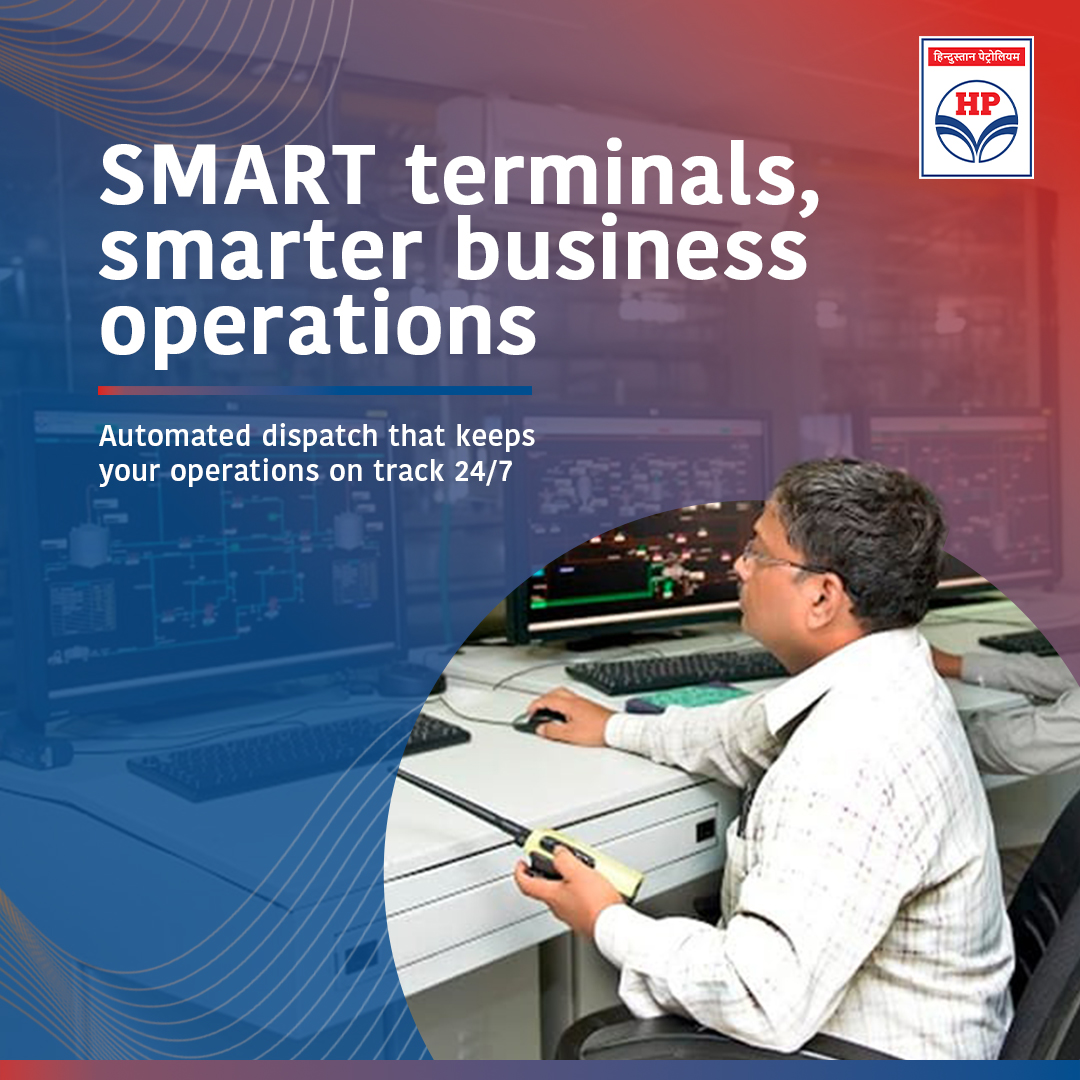 HPCL's tweet image. With HPCL&apos;s Supply Operations &amp;amp; Distribution (SOD) network supported by automated SMART terminals that comes with real-time tracking, consistent fuel delivery and precise logistics makes sure your business never faces downtime. 🚚⏲️ #SMARTterminals #BusinessGrowthWithHPCL