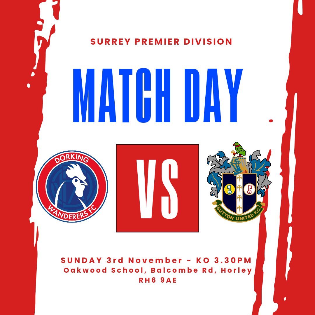 Dorking Wanderers Womens Development Squad (@dorkingwomensds) on Twitter photo 🚨 MATCH DAY 🚨
🆚️ Sutton Utd Res
⏰️ 3.30pm
📍 Oakwood School, Balcombe Rd, Horley, RH6 9AE
GOOD LUCK and also to the <a href="/DWFCWomen/">Dorking Wanderers Women</a> as they travel to Chatham for 1st Round FA Cup tie
<a href="/DWFCWomen/">Dorking Wanderers Women</a> @academy_dwfc @DwfcElite 🚨 MATCH DAY 🚨
🆚️ Sutton Utd Res
⏰️ 3.30pm
📍 Oakwood School, Balcombe Rd, Horley, RH6 9AE
GOOD LUCK and also to the <a href="/DWFCWomen/">Dorking Wanderers Women</a> as they travel to Chatham for 1st Round FA Cup tie
<a href="/DWFCWomen/">Dorking Wanderers Women</a> @academy_dwfc @DwfcElite