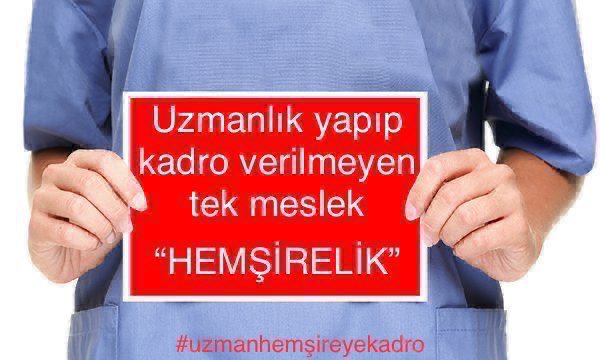 Sağlık dışından ( imam’a , teknikere vb. ) mesleklere sağlık müdürlüklerinde oda verip uzman kadrosu veren sağlık bakanlığı eğitimini almış Hemşirelere uzman kadrosunu vermiyor, alanlarında çalıştırmıyor.
<a href="/amasya_sm/">Amasya İl Sağlık Müdürlüğü</a> 
<a href="/hepsen_2020/">HEP-SEN</a> <a href="/drmemisoglu/">Prof. Dr. Kemal Memişoğlu</a> 
<a href="/aylinyaman_/">Dr. Aylin Yaman</a> 
#uzmanhemşireyekadro