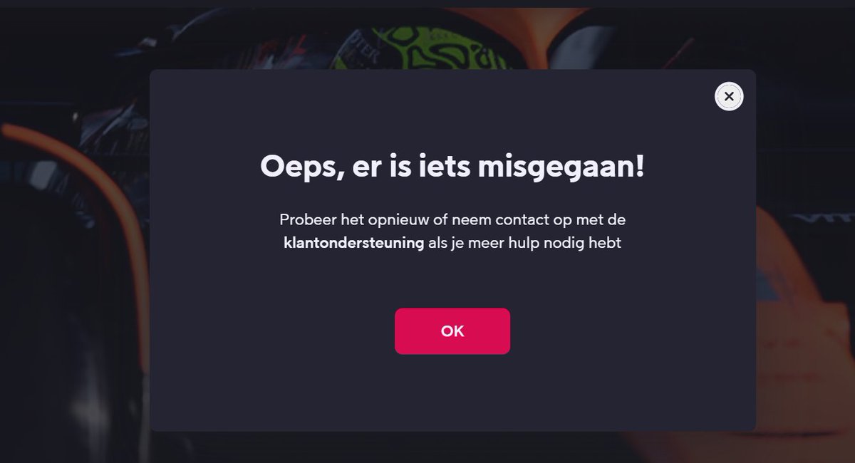 mkievits's tweet photo. @viaplaysportnl Op alle apparaten hoe dan en ik ben niet alleen zag ik :D. F1TV werkt wel hoe dan. https://t.co/MgLLElfqiw
