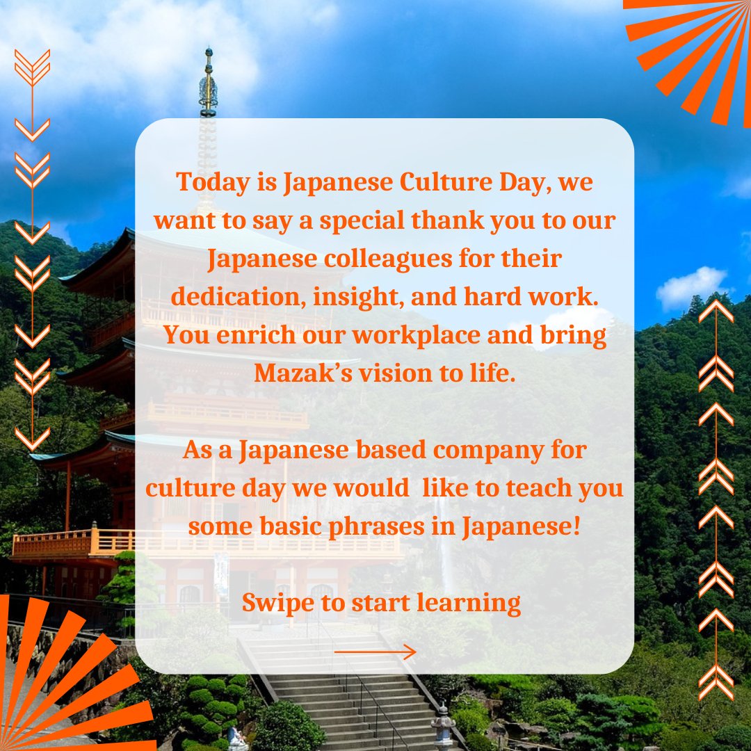 MazakEurope's tweet photo. 🤗Proud to celebrate Japanese Culture Day—honouring the traditions and values that inspire our work every day!
On the 3rd of November is Japanese Culture Day (Bunka no Hi) which honours creativity, tradition, and academic achievement🦾
#Mazak #JapaneseCultureDay #BunkanoHi https://t.co/HcAPEdO7Ji