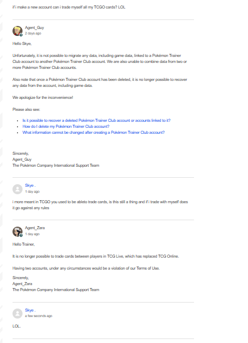 SlittingHearts's tweet image. we need TCGO back. wtf is TCGL 😭😭

you cant trade cards??/ thats like.. the whole point of a trading card game!!??!!

my old cards from tcgo in like 2019 are gone too??? 

#pokemon #tcgo #tcgl