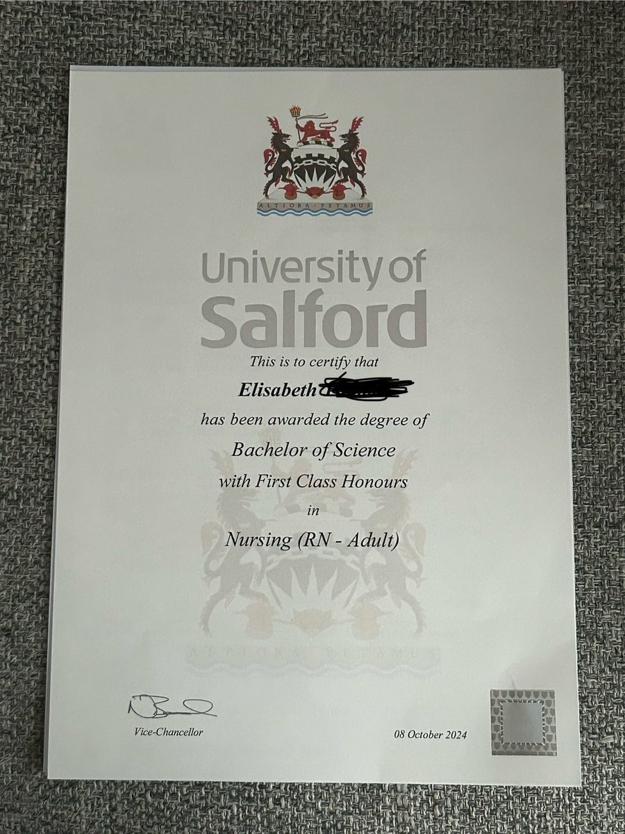 craftynursewithcats (@studentnurse792) on Twitter photo Yesterday I received my degree certificate from <a href="/UoS_HealthSoc/">UoS Health & Society</a> <a href="/SalfordUni/">University of Salford</a>. Thank you <a href="/heaps_nicola/">nicola heaps</a> who got me through my last year - an amazing personal tutor! 1/2 continued….. Yesterday I received my degree certificate from <a href="/UoS_HealthSoc/">UoS Health & Society</a> <a href="/SalfordUni/">University of Salford</a>. Thank you <a href="/heaps_nicola/">nicola heaps</a> who got me through my last year - an amazing personal tutor! 1/2 continued…..