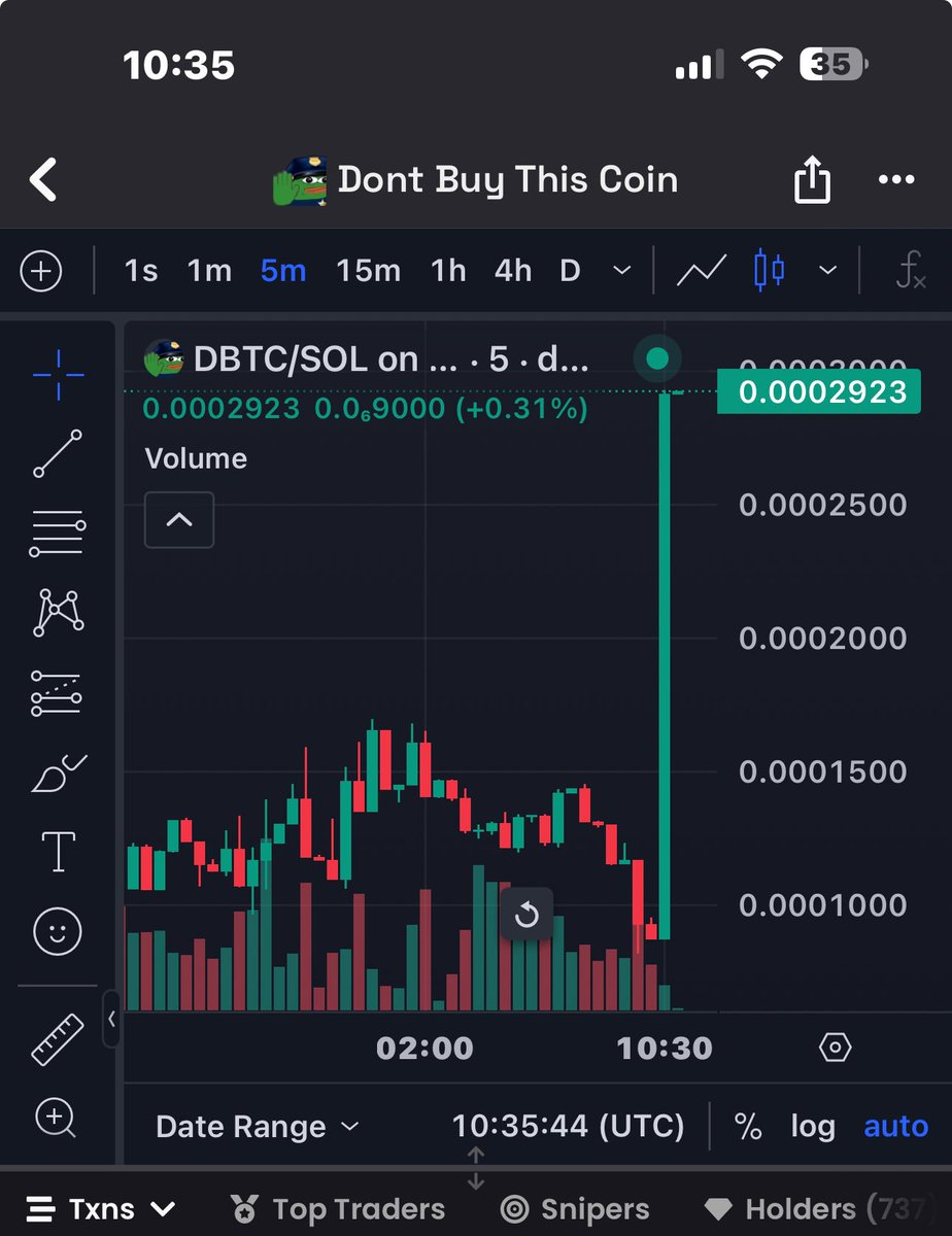 Lucas_SgZ's tweet image. Thinking about buying $DBTC? DON'T DO IT! Trust me, you'll thank me later. Don’t know why is up too 😱
@DBTC_OnSol 

46MkF1CgTL4cWWE1P9v28K25Z8ehqnpbpTJ6FMGupump