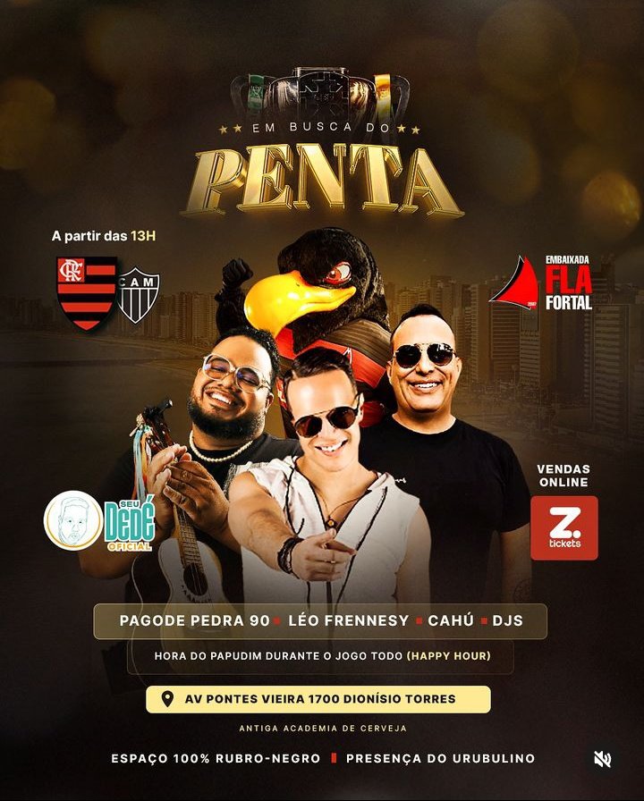 flafortal's tweet photo. Chegou o grande dia Nação. A Magnética se reúne em Fortaleza no Seu Dedé pra torcer e vibrar pelo mais querido. Vista o Manto Sagrado e venha curtir o clima da arquibancada. 
#EMBUSCADOPENTA 
#copadobrasil 
#Flamengo https://t.co/NjwxfdP4Vq