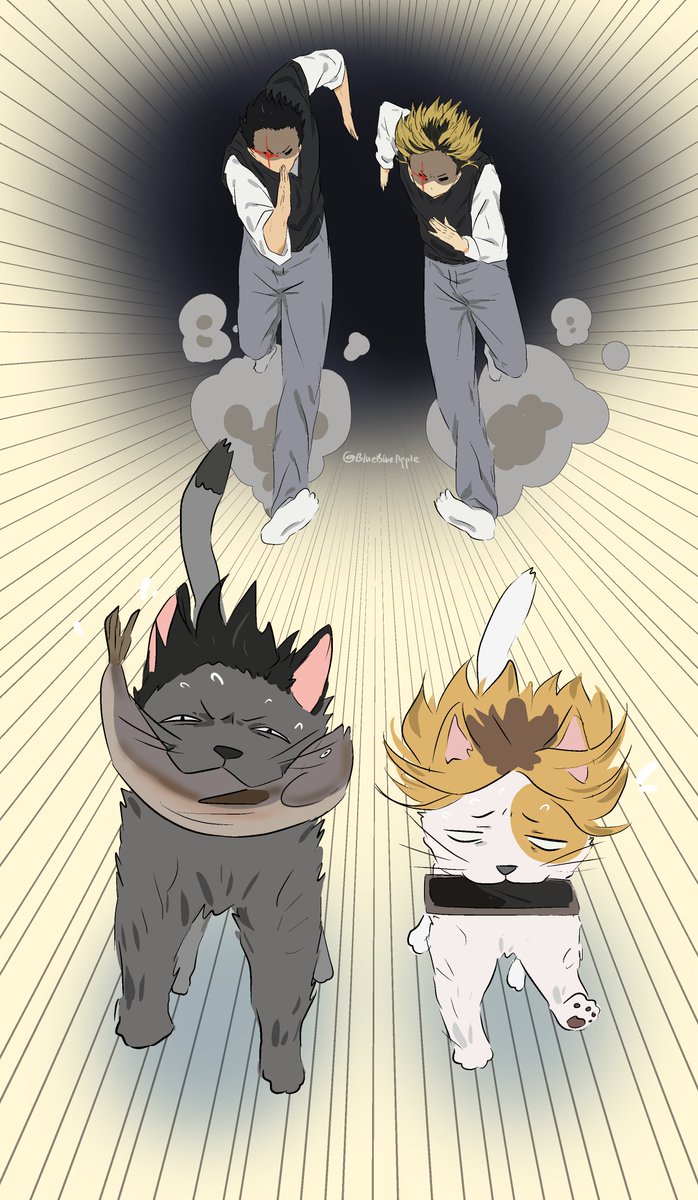 BlueBlurApple's tweet image. #hq

Бегите, котики, бегите