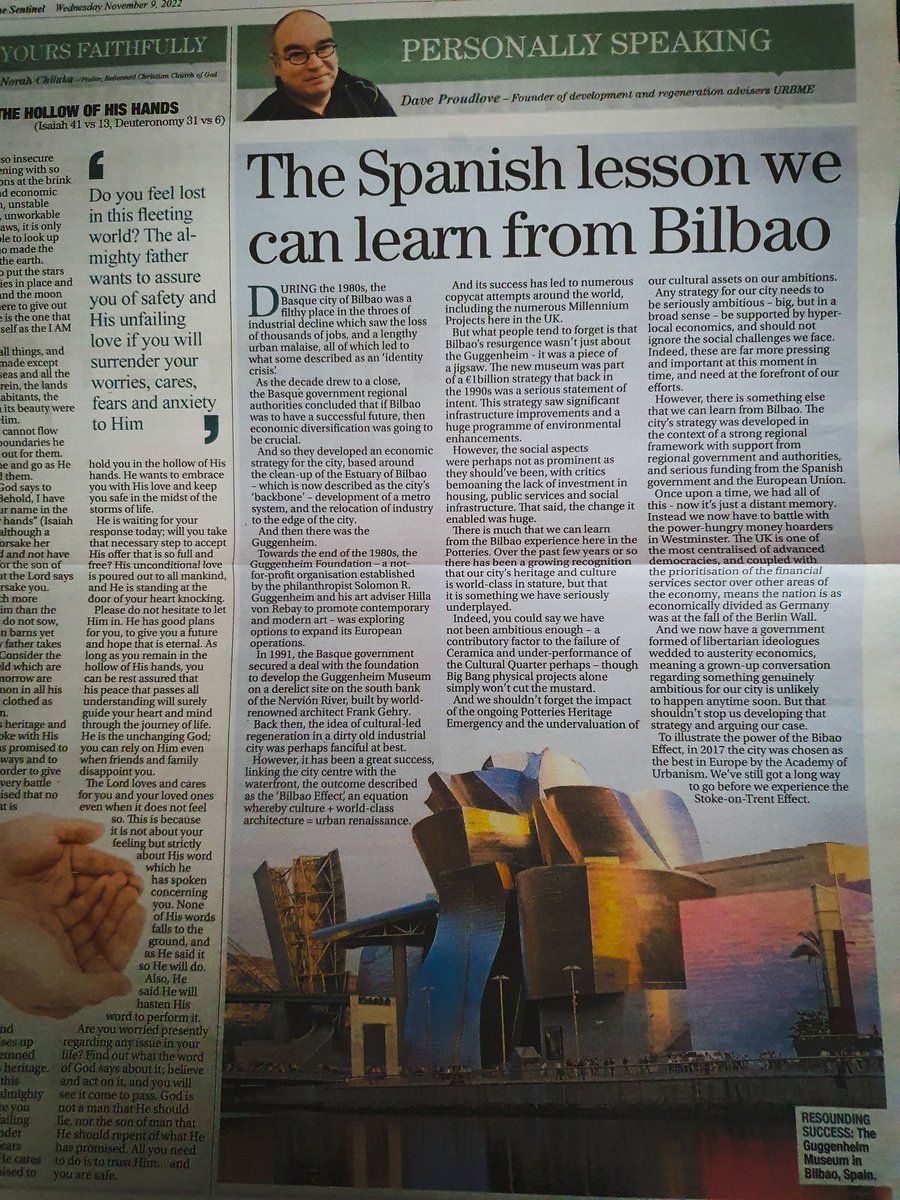fslconsult's tweet photo. 9 November 2022....learning from Bilbao
#MyBackPages https://t.co/7dOe5cXgDV
