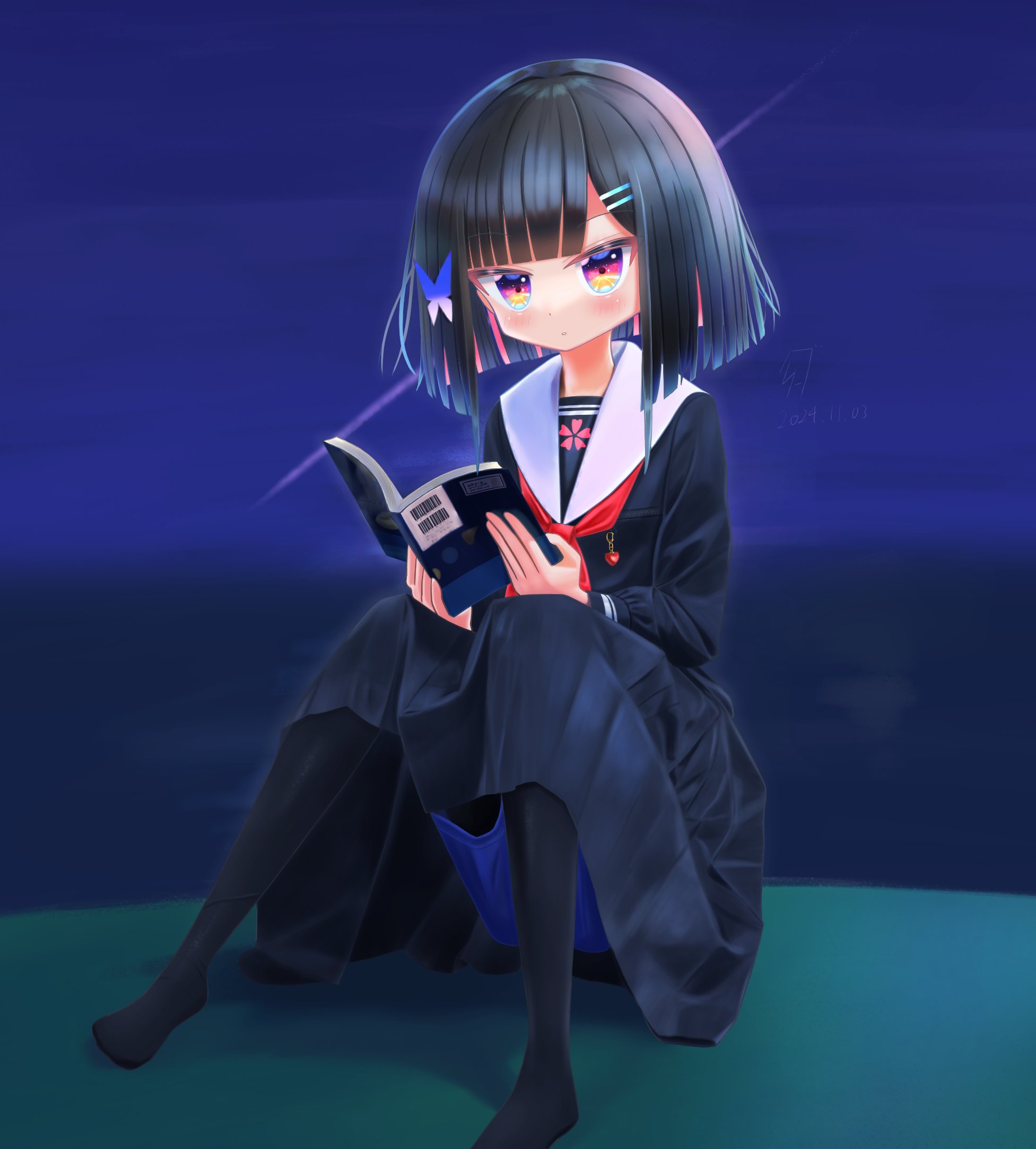 手描きアナログイラスト(セーラー服) 明日ちゃんのセーラー服より 明日ちゃん . . 明日ちゃんは絵が