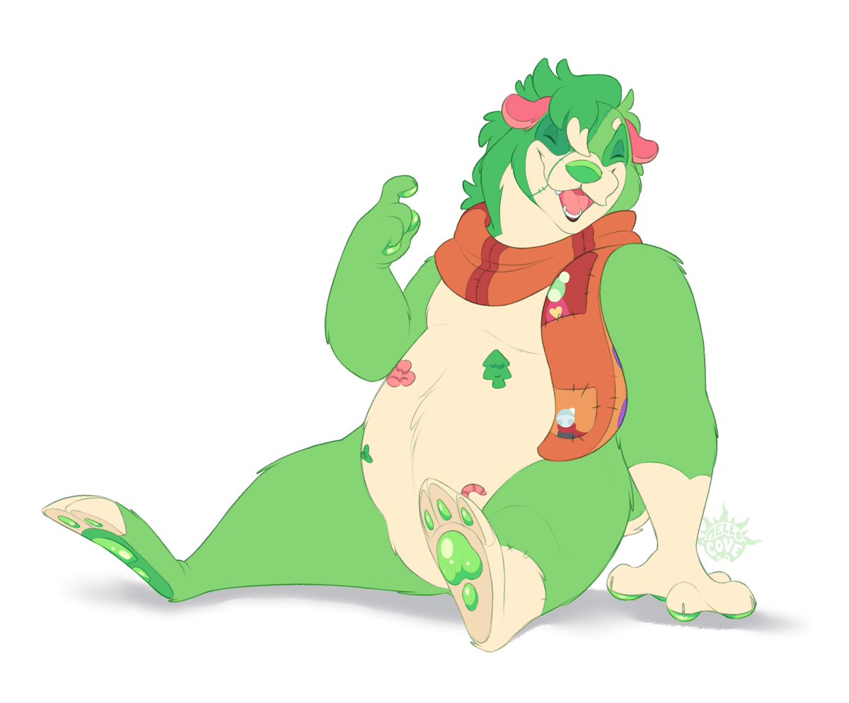 💚🧡🤍 Chunky bear doodle for <a href="/Orionspoons/">Squid or Grizzly</a> !