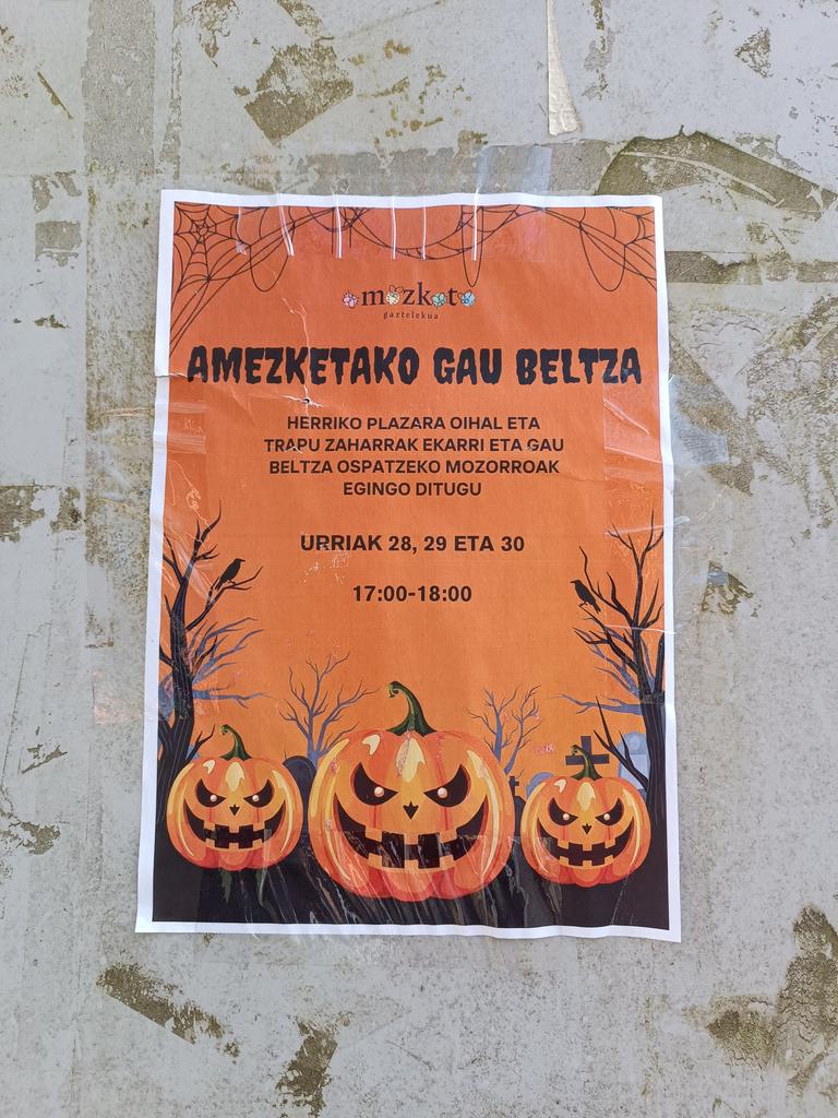 Gau Beltza, euskal kulturan ere errotua, ezta? Halloween ez dugu behar, amerikanada txarra
