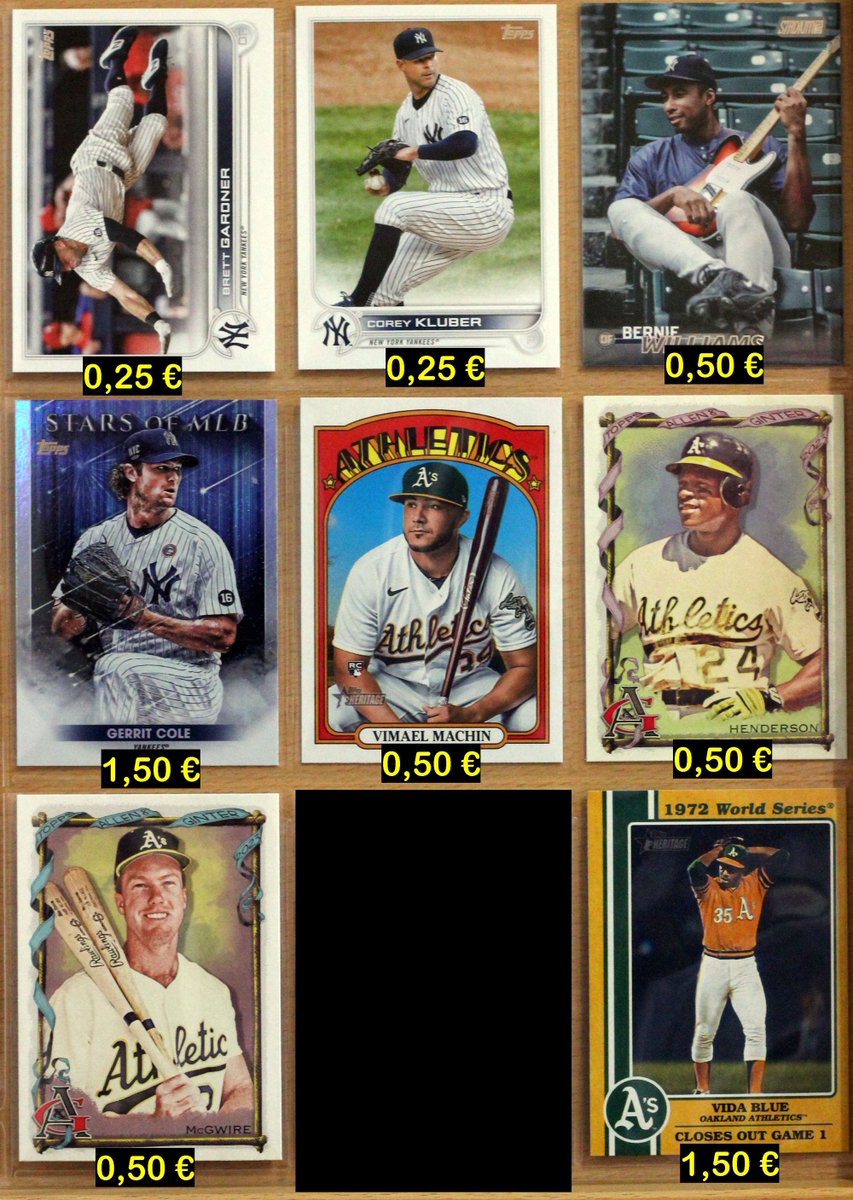 Cartes MLB 6/9
*Port à ajouter *
