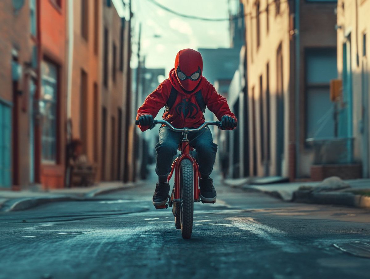 🦸🏼‍♂️ Bicycle hero

🎨 Prompt: cinematic film still of a superhero riding a bicycle, front view shot 
 
✅ Follow for more Midjourney posts like this!
 
#midjourney #aiphoto #promptshare