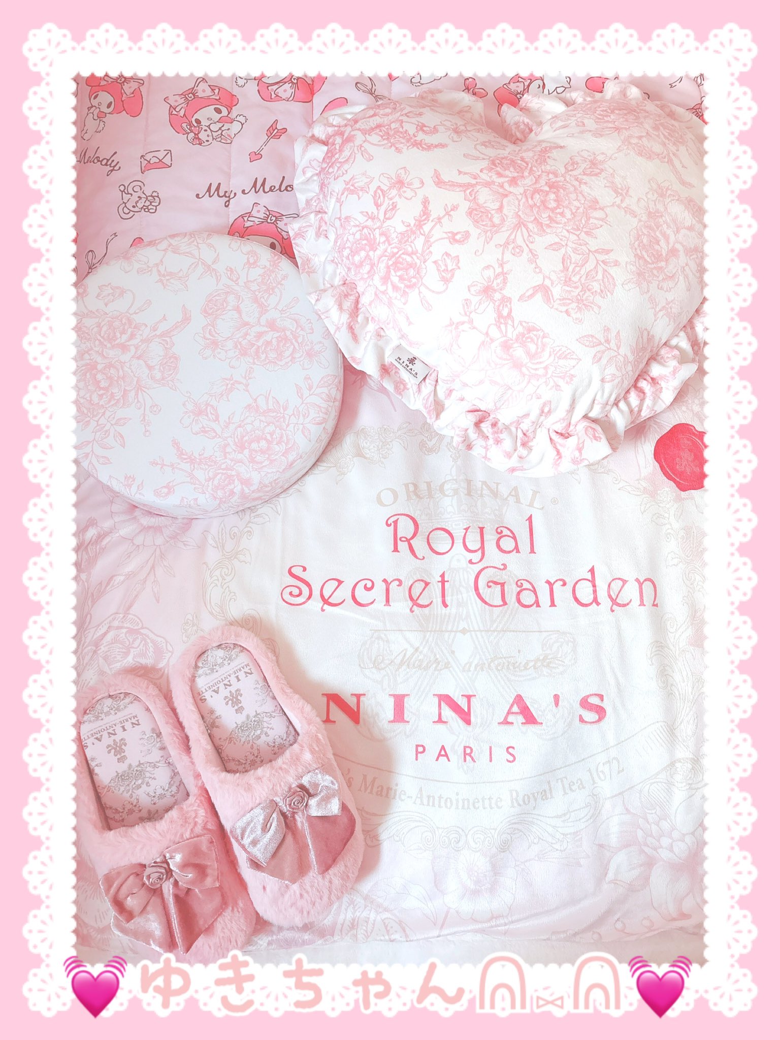 青木美沙子　ニナス　ハート　クッション　2点セット　タグ付き新品 💓ゆきちゃんᕱ⑅ᕱ💓 on X: 