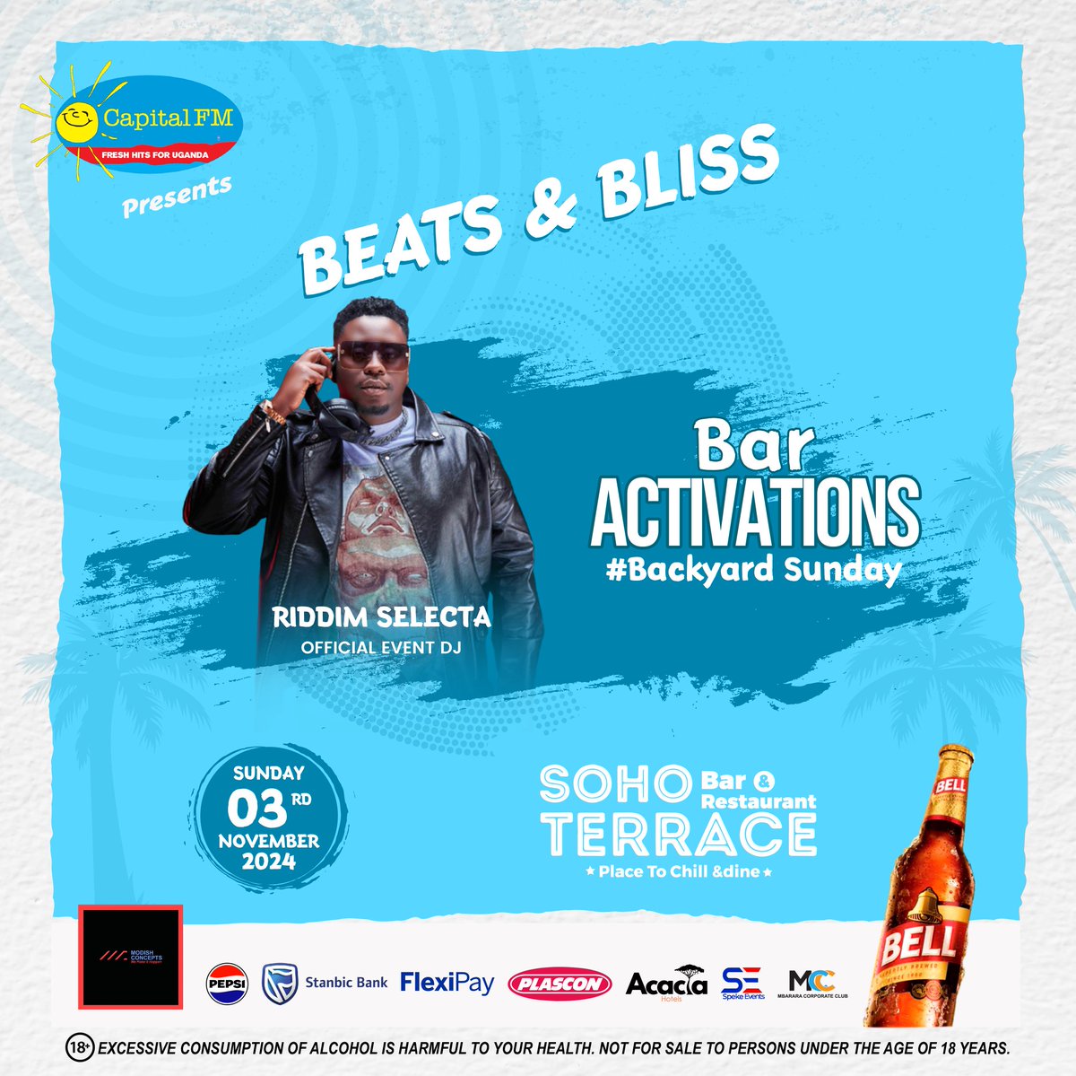 Antoniorwabi's tweet photo. Tonight, we are at @SoHoTerraceMbra for @CapitalFMUganda's #BeatsAndBliss activations during the #BackyardSundays with @DeRiddimselekta who is also one of the acts that'll grace the stage at University Inn on 9th November! https://t.co/N9HGr2kxnw