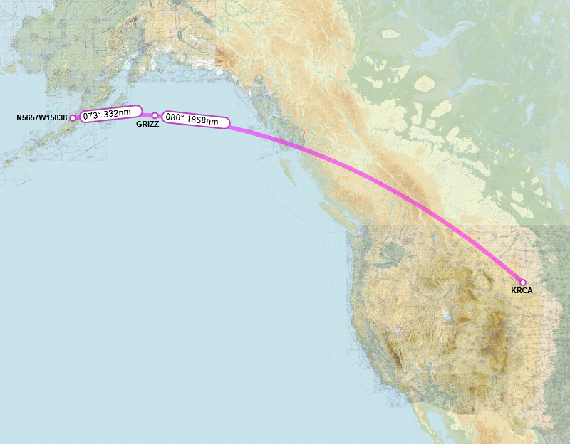 SirListenalot's tweet photo. 1100z #KC135's #PICO21 & #PICO23 separated from #B1 #LITCH12. The #Bone proceeds via N5657W15838 - GRIZZ to KRCA (Ellsworth) https://t.co/Ecfzeftkpc