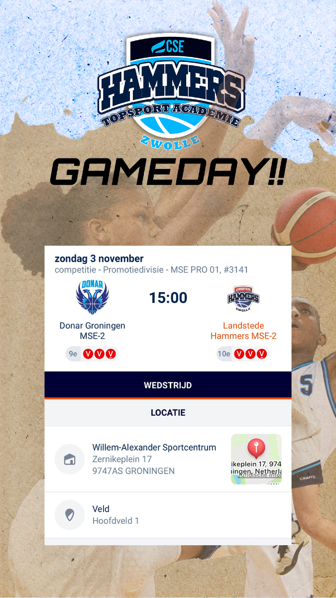 CseBasketbal's tweet photo. Gameday voor de heren van de promodivisie!
Let's go Hammers! https://t.co/rp2iUqvGzx