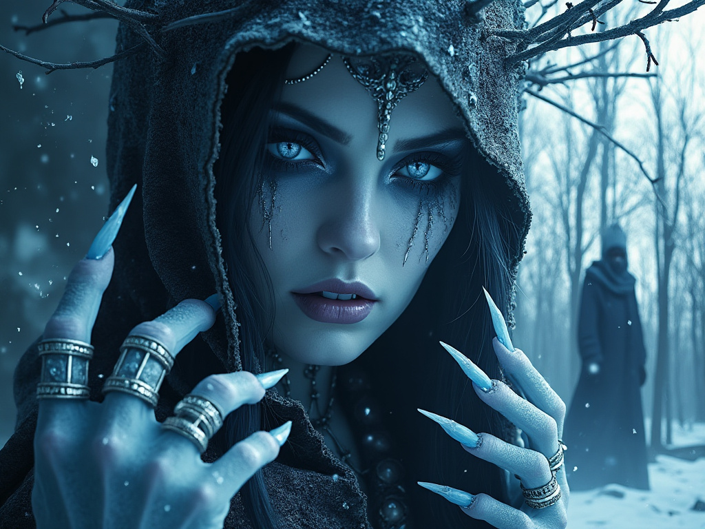 dainiusex7's tweet photo. "Frozen Veil: The Last Winter's Witch"
#WinterMystic #FrostMagic #AIart #AIArtwork #AIイラスト https://t.co/jh3s3dvTDX