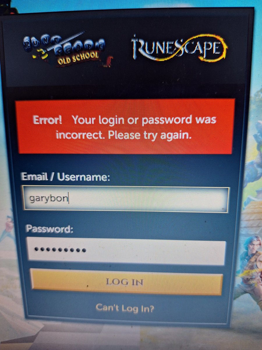 GPWPoetry's tweet photo. @JagexSupport @Jagex @RuneScape imported character to new system. blocks me evry time. details are 100% correct. I use each nite. Pass recovery lets me chsnge the pass to my normal pass and still doesn't accept it!! Pls fix. Add Garybon acc to authorgarethwilliamson@yahoo.co.uk https://t.co/tiDHeEaYbj