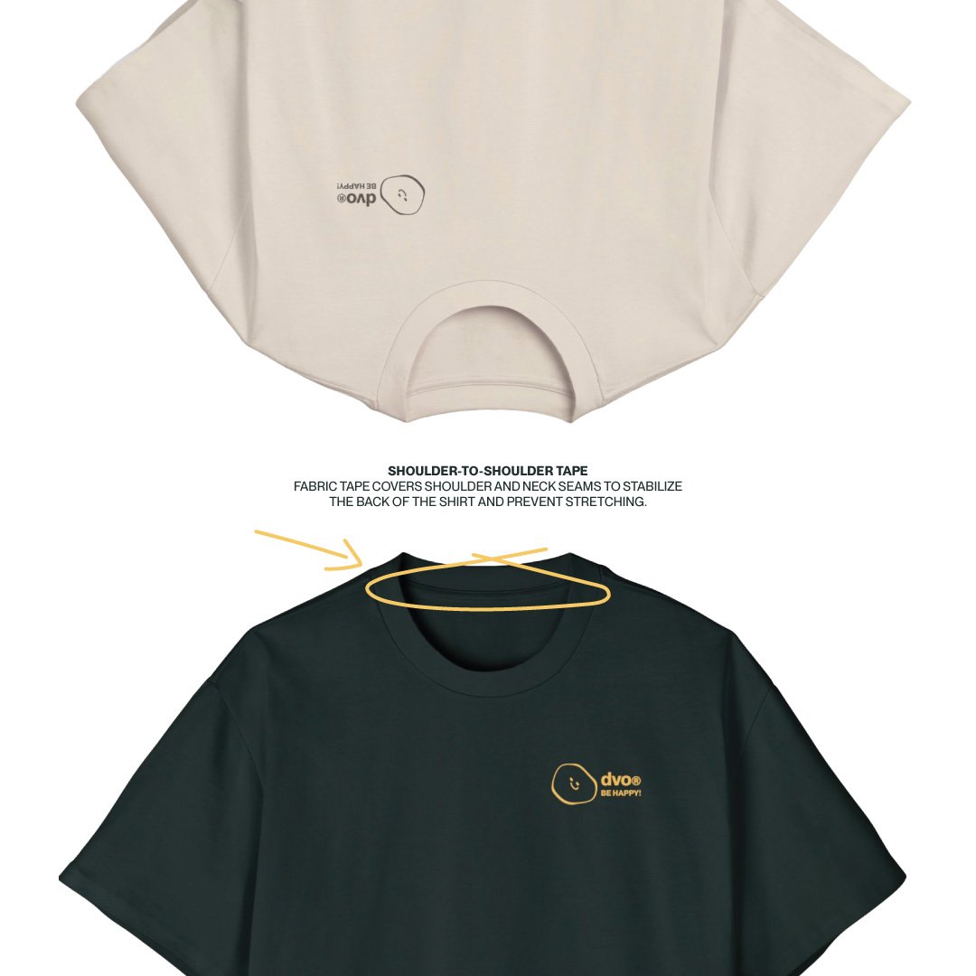 shinmo_studio's tweet photo. The fabric taping on the neck seam reinforces the the collar and creates structure. The dropped shoulders create an oversized look for it to become your go-to essential streetwear t-shirt. https://t.co/QkisetHeP5
