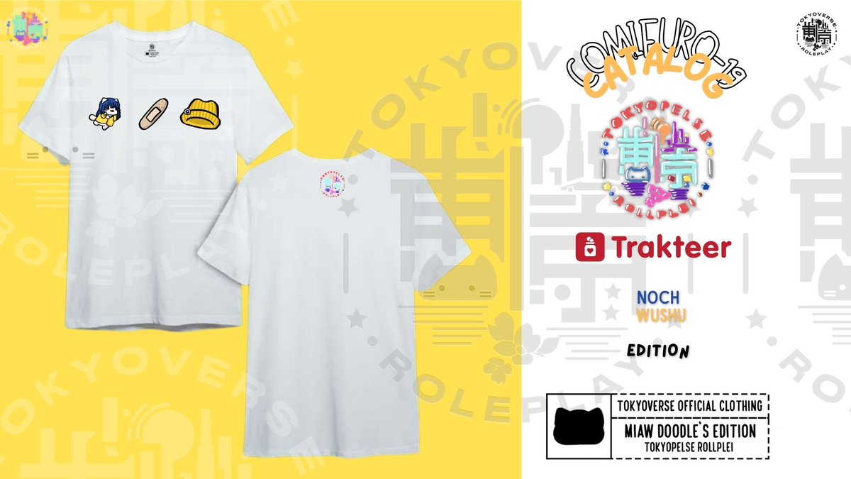 This is our Special Item Catalog
 Official Tokyoverse Merch
Tokyopelse Rollplei  
Miaw Doodle's Edition 

For Comifuro Only on
190.000 IDR / Item

#tokyoverseroleplay 
#comifuro19
#TokyoverseXTrakteer