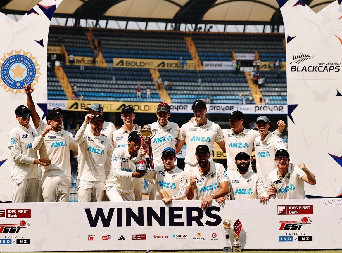Significant dates ✍🏼

The first team in history to win a three match Test series 3-0 in India. #StatChat #INDvNZ #CricketNation #Cricket 📷 = BCCI