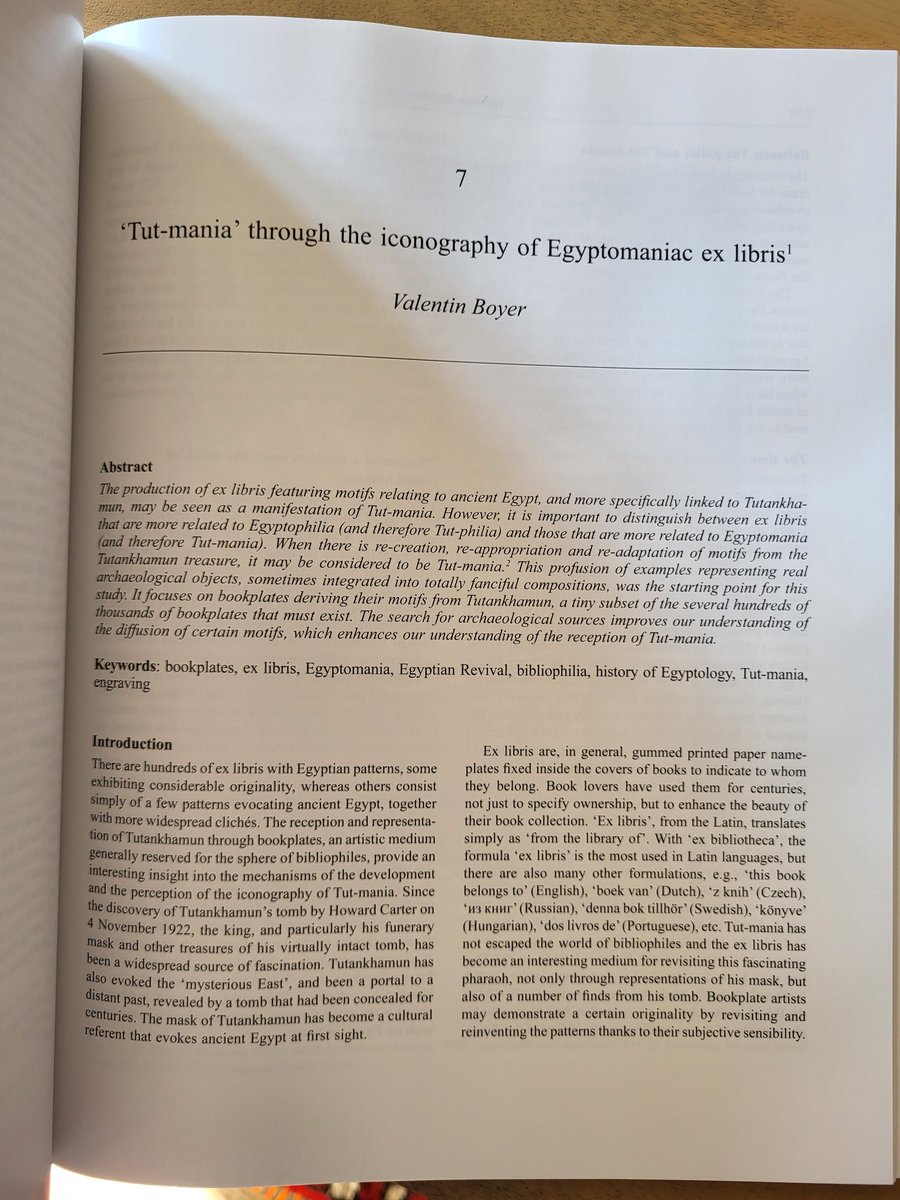 📚 Très heureux de la publication de ce nouvel article "“Tut-mania” Through the Iconography of Egyptomaniac #Exlibris" publié dans l’ouvrage "#Tutankhamun and Carter. Assessing the Impact of a Major Archaeological Find" ed. Rogério Sousa, Gabriele Pieke, Tine Bagh ➡️ <a href="/OxbowBooks/">Oxbow Books</a>