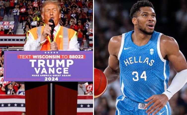 Trump realiza comentario racista sobre superestrella de la NBA, Giannis Antetokounmpo y se burla de su oponente Kamala Harris, por sus antecedentes como hija de padres negros e indios. ¿Un presidente rasista? Poco haría por la gente de color de EE.UU #TumbaElBoqueo #UnidosXCuba