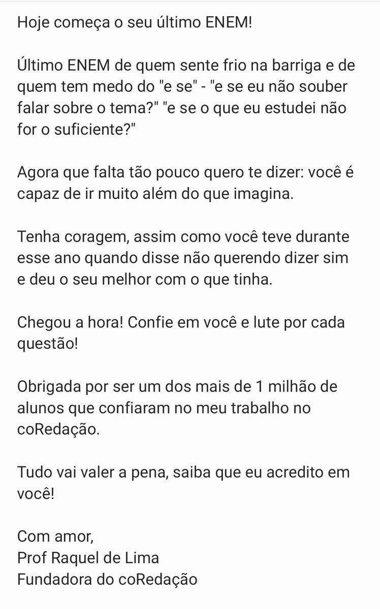 profderedacao_'s tweet photo. Hoje começa o seu último ENEM! 

Boa prova ❤️‍🔥 https://t.co/ONxYPg21nj